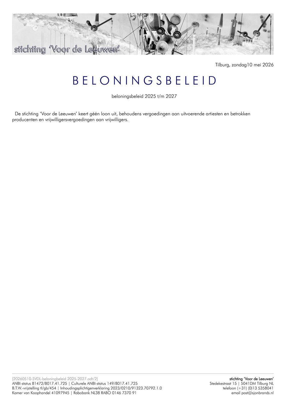 BELONINGSBELEID